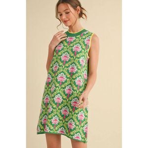 280. Green Knit Shift Dress